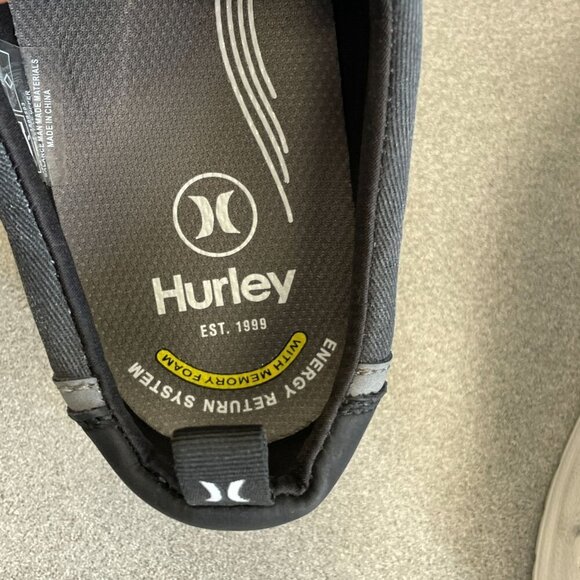 Hurley Laguna Bungee Shoes Men's Size 8 Slip-On Black Memory Foam Canvas - Picture 5 of 8